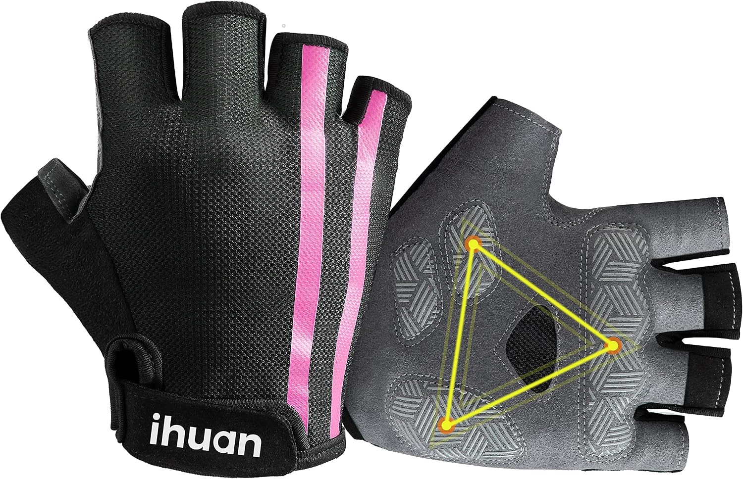 ihuan Premium Workout Gloves for Men Women Weightlifting, Exercise, Training, Fitness, Weighted, Weight Lifting, Pull ups, Gym Working Out, Rowing, Grip Pads Glove