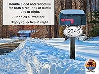 Vista 9 de Letrero reflectante para colgar en buzón de correo, doble cara