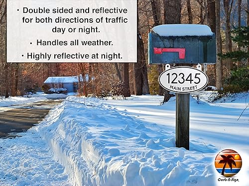 Miniatura 6 de Letrero reflectante para colgar en buzón de correo, doble cara