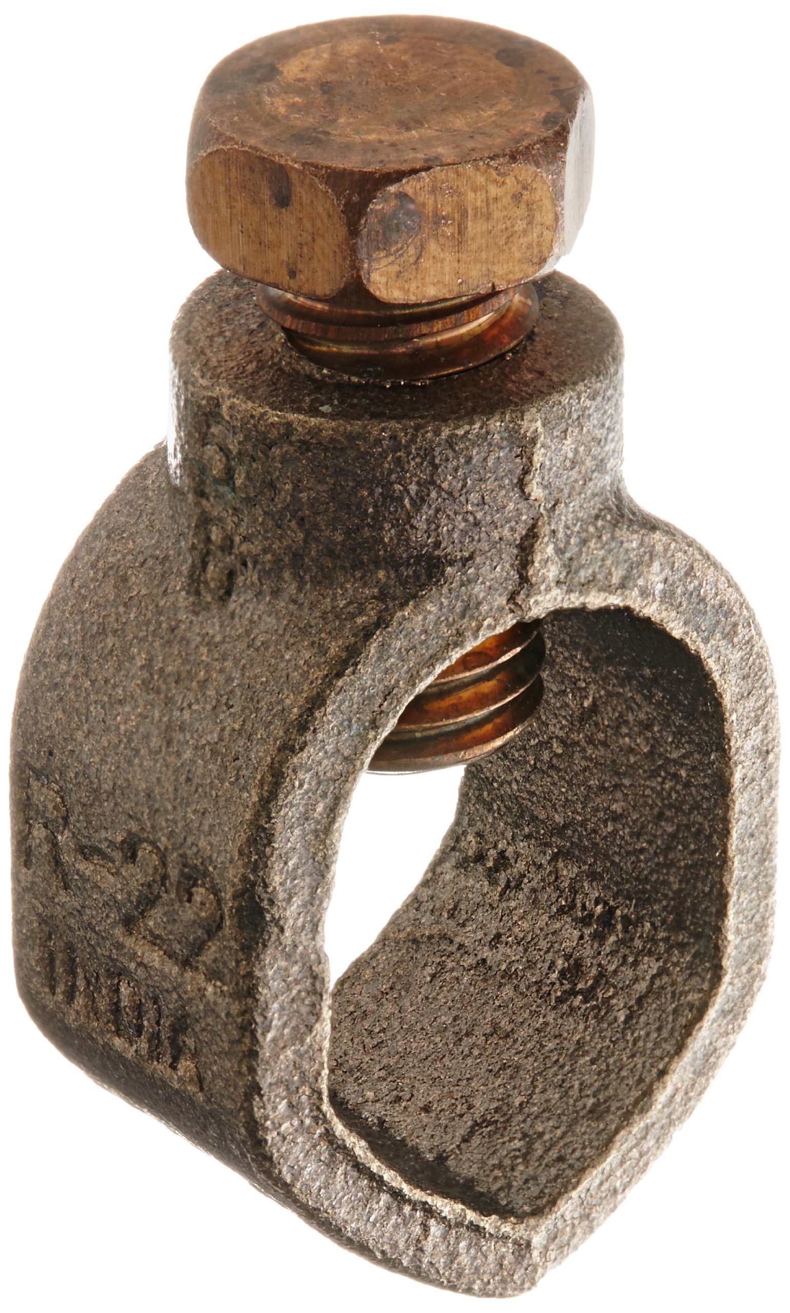 Burndy GRL5 Light Duty Economical Ground Rod Clamp, 10 AWG - 2 AWG Conductor Range, 5/8