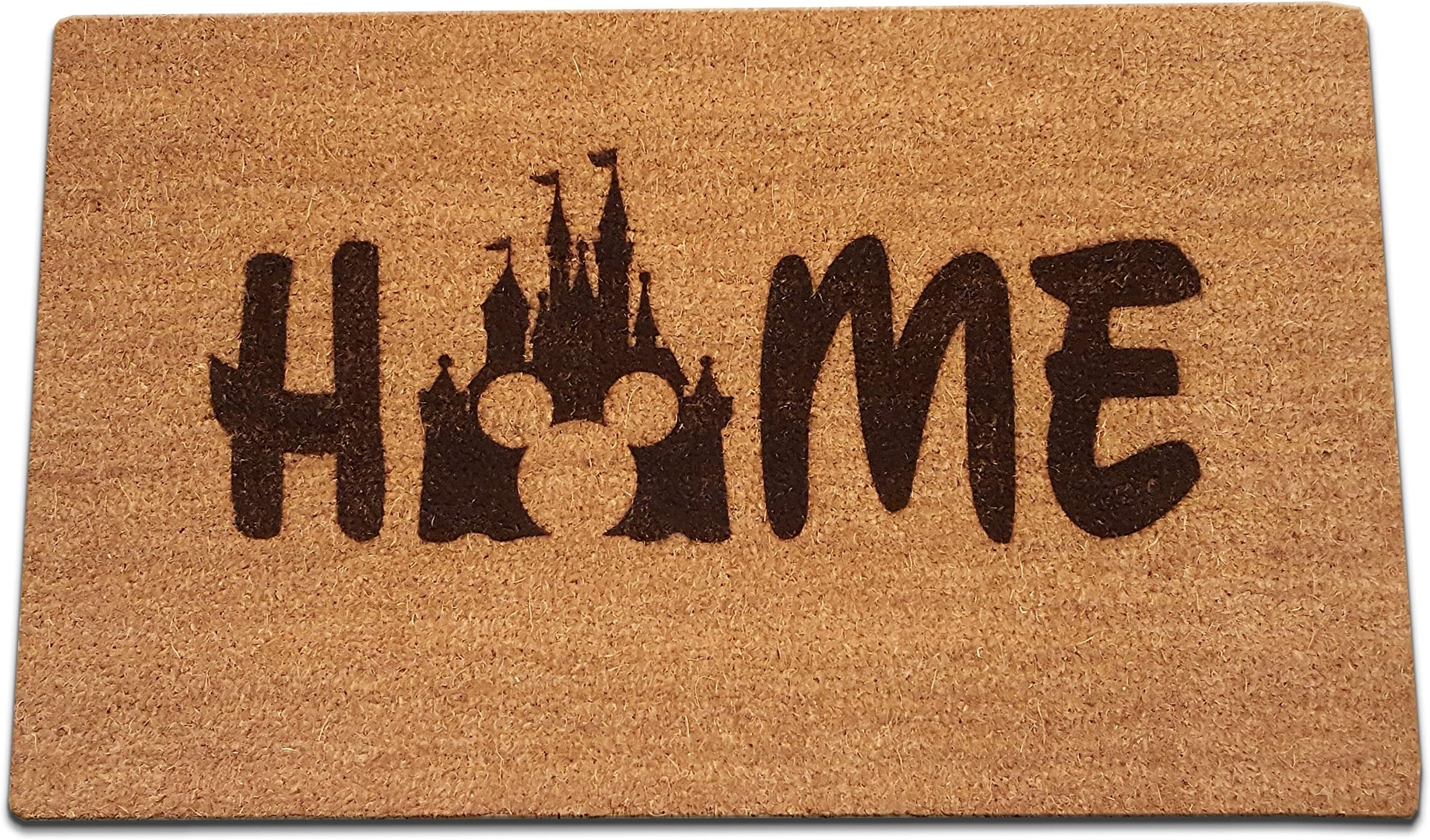 Mouse Castle Home Laser Engraved Coir Fiber Welcome Doormat 30” x 18”