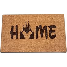 Mouse Castle Home Laser Engraved Coir Fiber Welcome Doormat 30 x 18