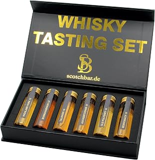 Premium Whisky Tasting Set | Scotch Single Malt | 10 Jahre und älter | in edler Geschenkbox mit Magnetverschluss