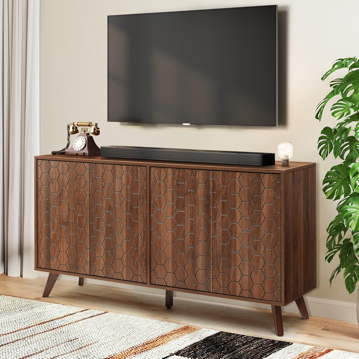 RARZOE 58'' Large Sideboard Buffet Cabinet with Storage