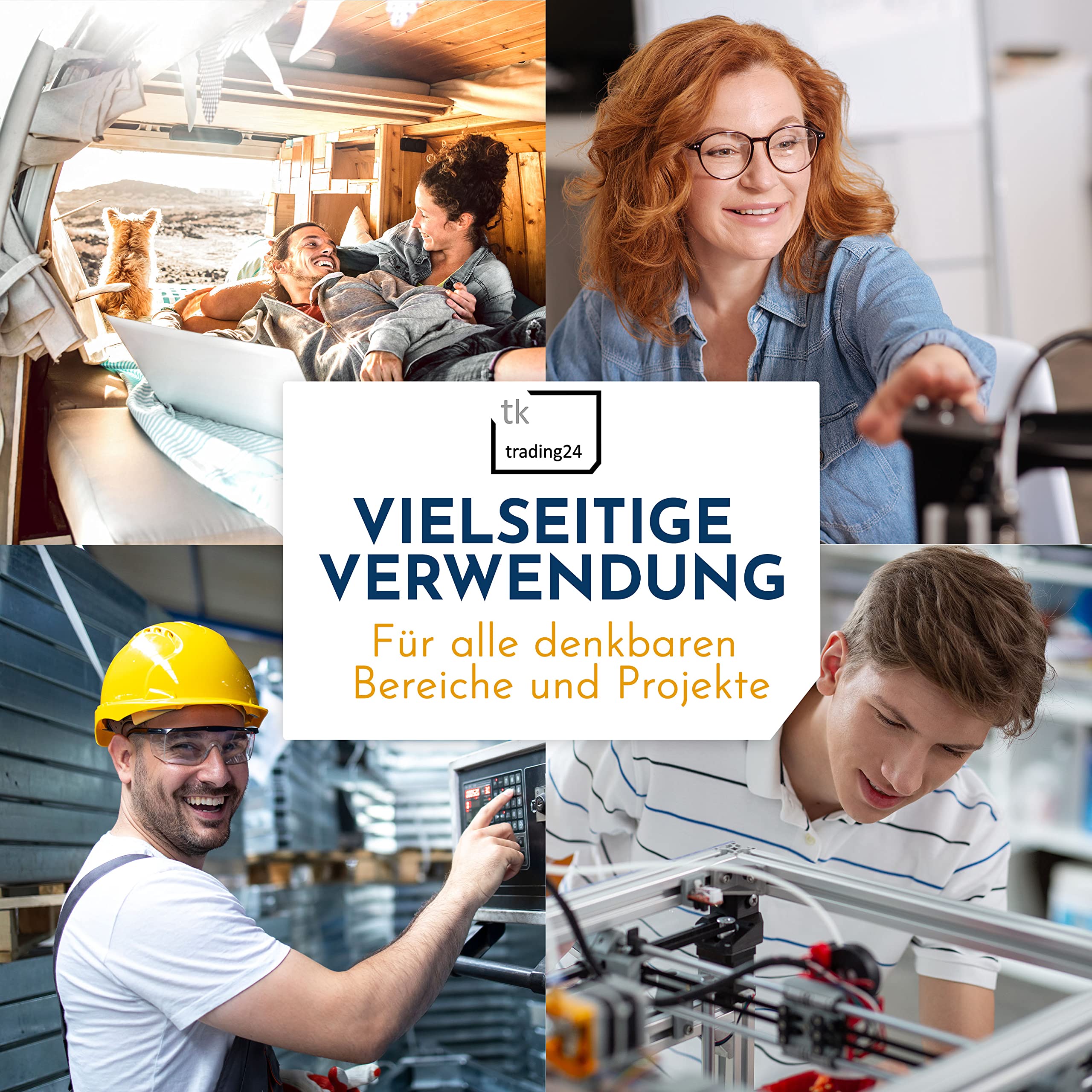KLAK 20 - Aluprofil 6 Stück 20x20mm 2m System-, Konstruktionsprofil Nut 6