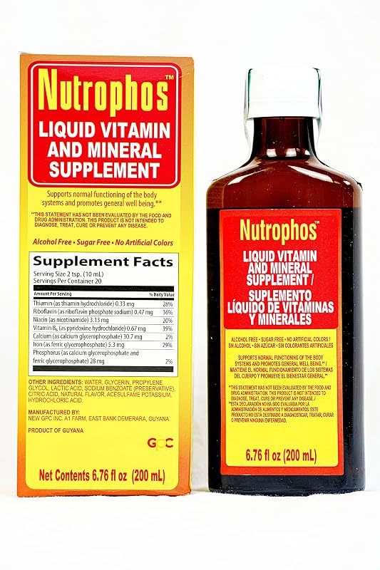 AMPOWSURE Nutrophos Suplemento Vitamínico e Mineral Líquido 200 mL
