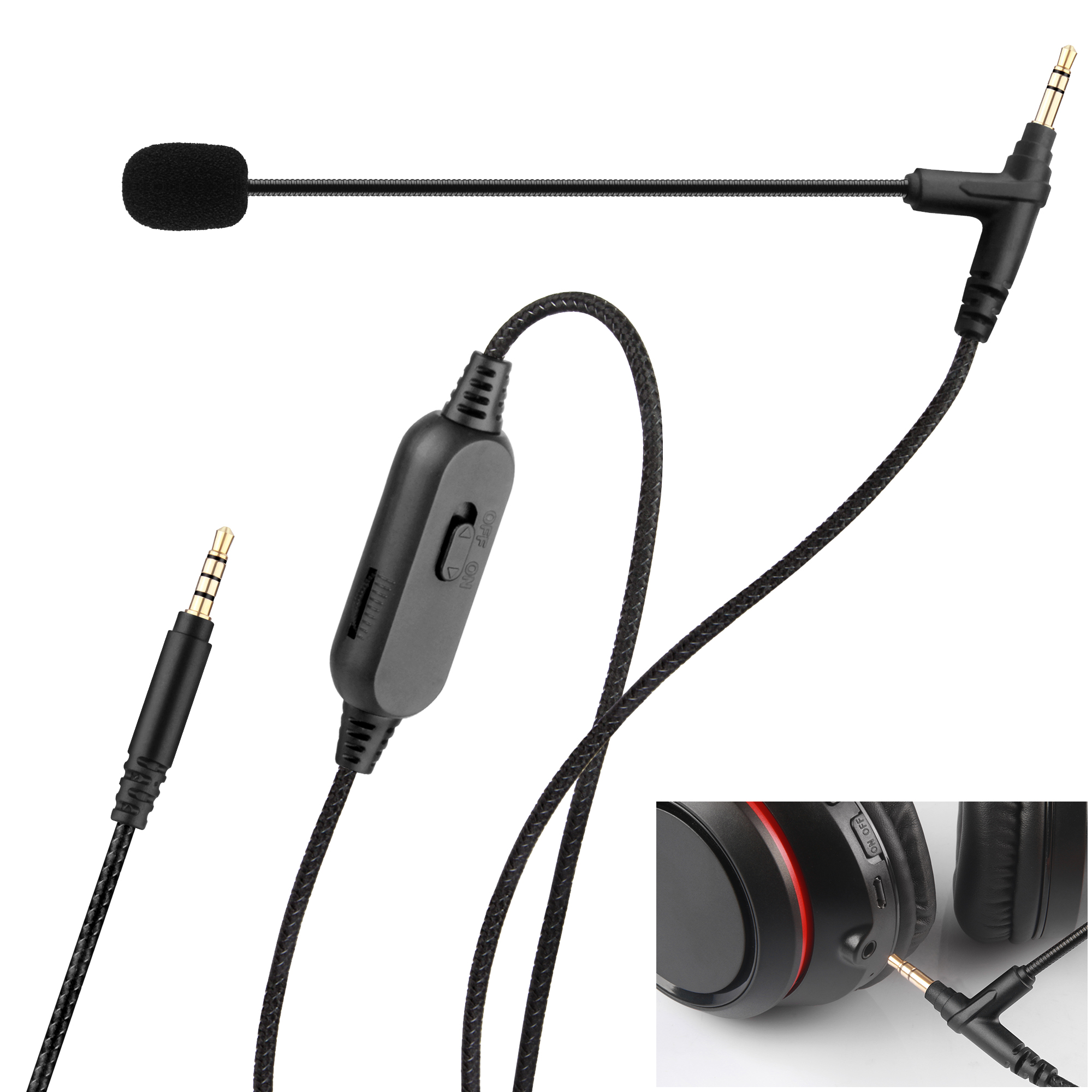 Amazon.com: DUNGZDUZ Boom Microphone Cable with Mute