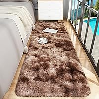 Vista 47 de Foxmas Alfombra Runner Suave para Dormitorio y Sala de Estar, 2x6 Pies Alfombras de Área Esponjosas Shag Alfombra de Cabecera para Habitación