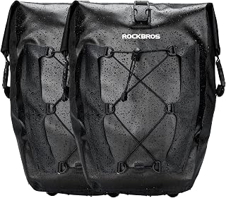 ROCKBROS Bike Pannier Bike Trunk Bag Waterproof Outdoor Traveling Bike Rear Seat Trunk Pack for Mountain Road Bike