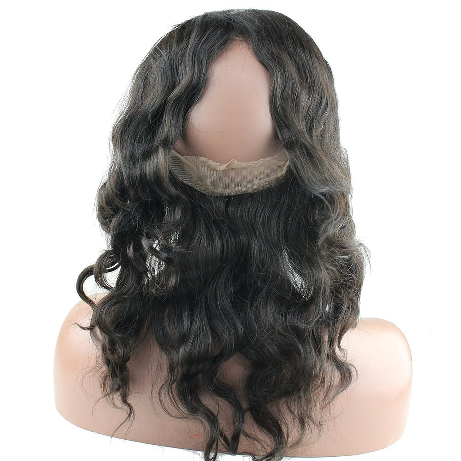 Dreambeauty 360 Full Lace Frontal 7A Grade Cheap Brazilian Virgin Human Hair 360 Lace Band Frontal Closure Back Body Wave with Natural Hairline Baby Hair for Black Woman 10inch