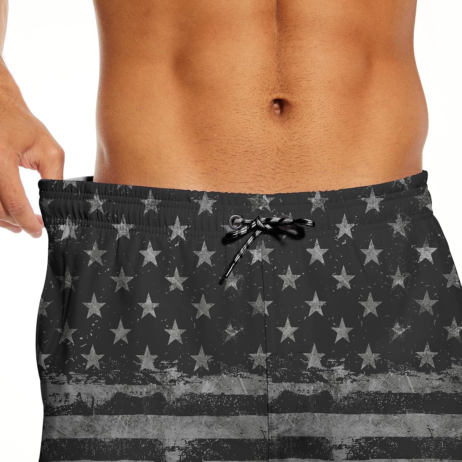 Mens Swim Trunks with Compression Liner 7" Bathing Suit Swimming Shorts Quick Dry Board Shorts Swimsuits with Pockets