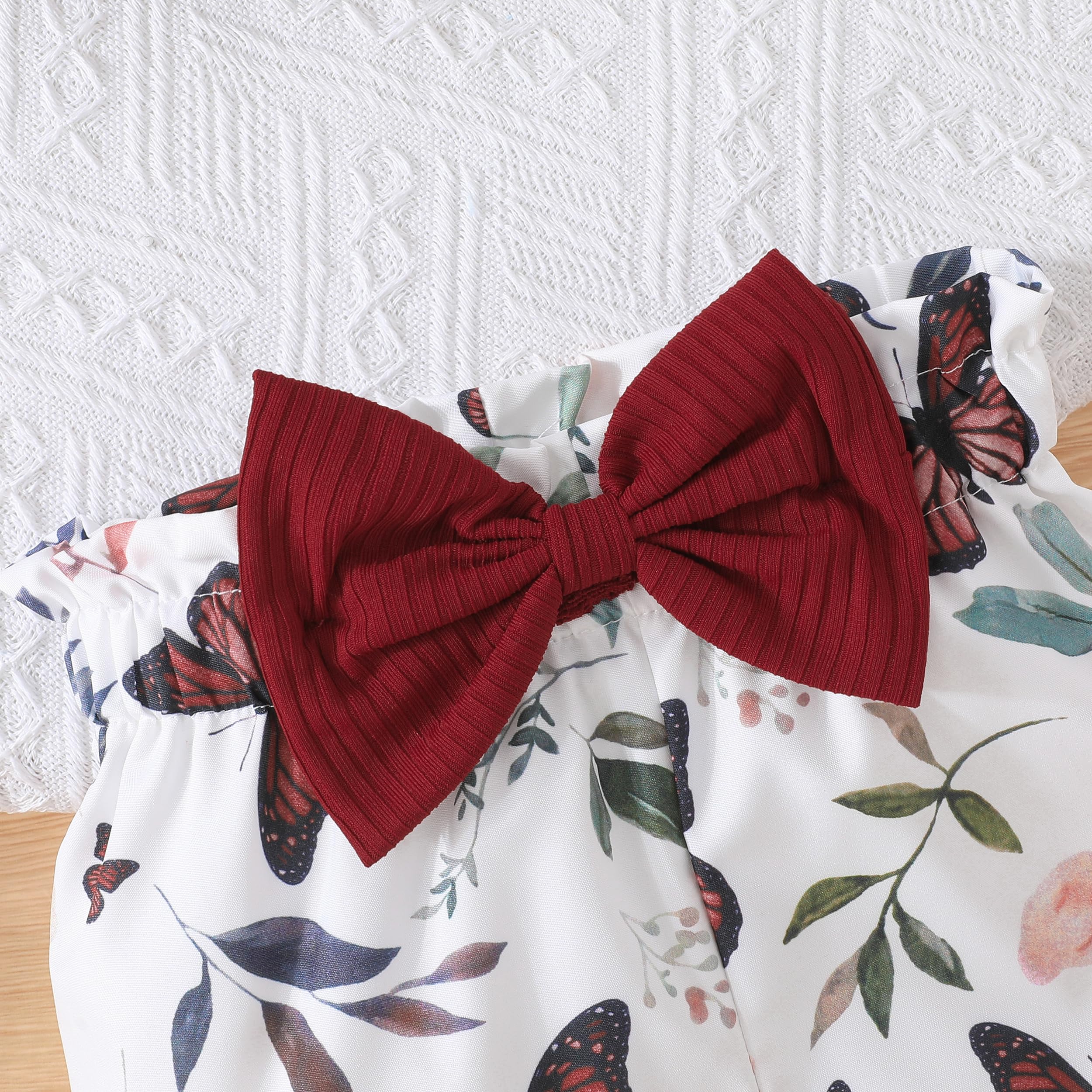 SUREPOCH Conjunto de ropa de verano para niña pequeña, con volantes, de punto, sin mangas, bonito conjunto de pantalones cortos, regalo perfecto para bebés y niñas