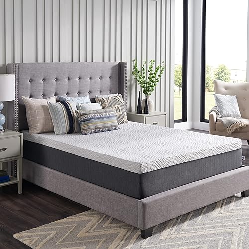 Sealy Essentials - Cama de espuma viscoelástica de 12 pulgadas, tamaño California King, color blanco