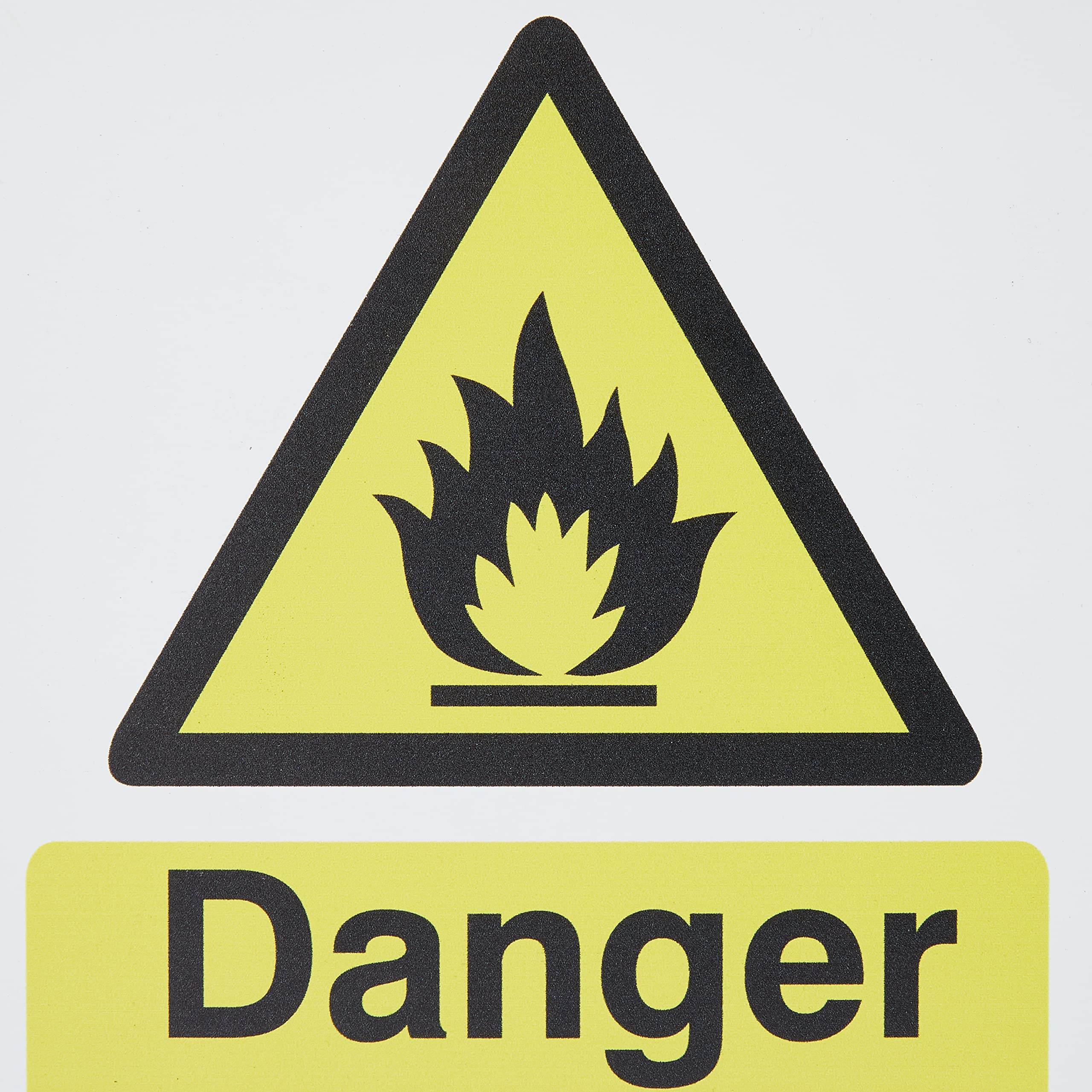 Warnschild 'Danger – Highly Flammable' (Gefahr – Hoch Entzündlich), 300 X 400 Mm, Aus Halbsteifem Kunststoff