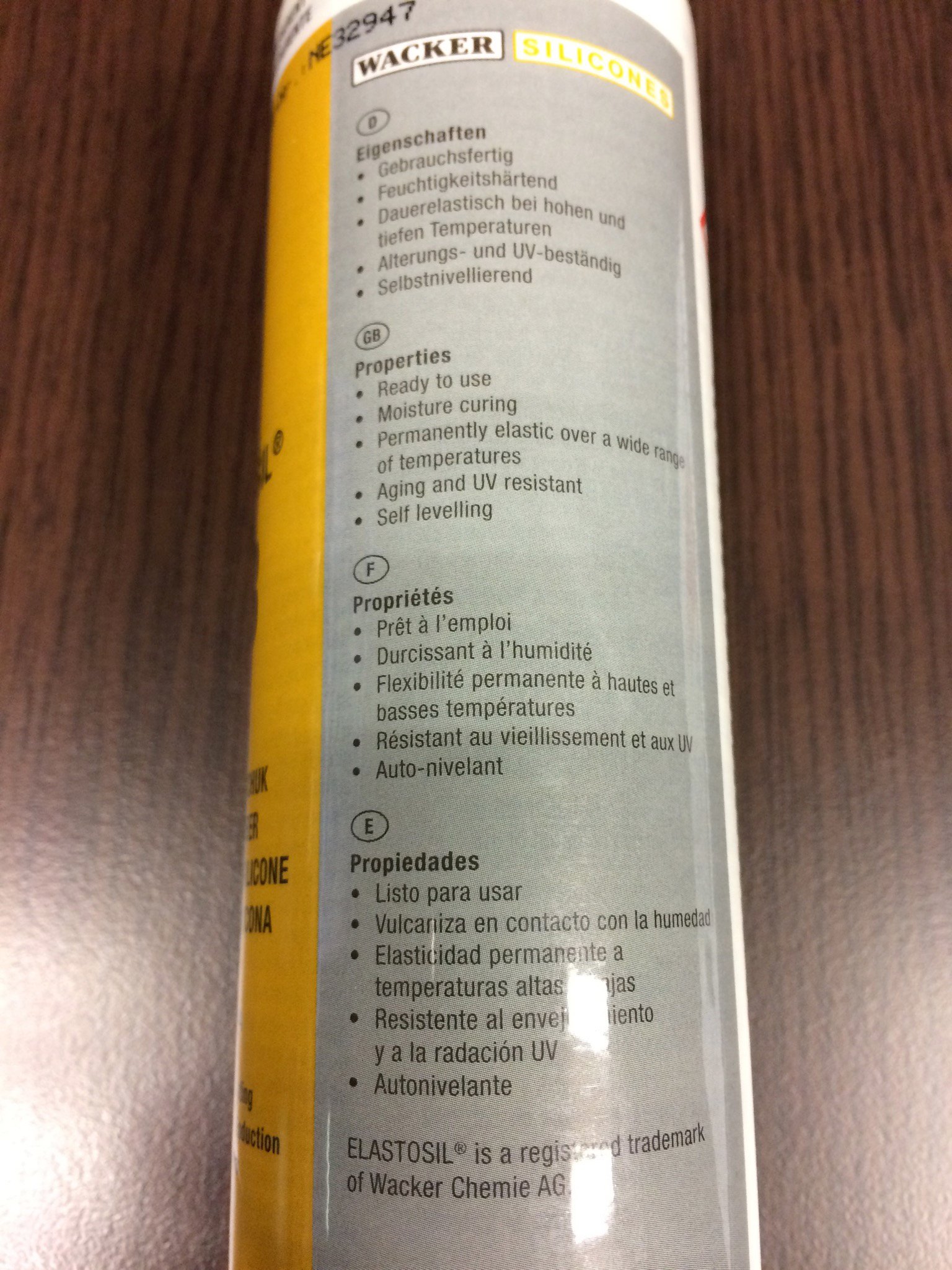 E43 Elastomerkunststoff Silikon -Kartusche 310 ml