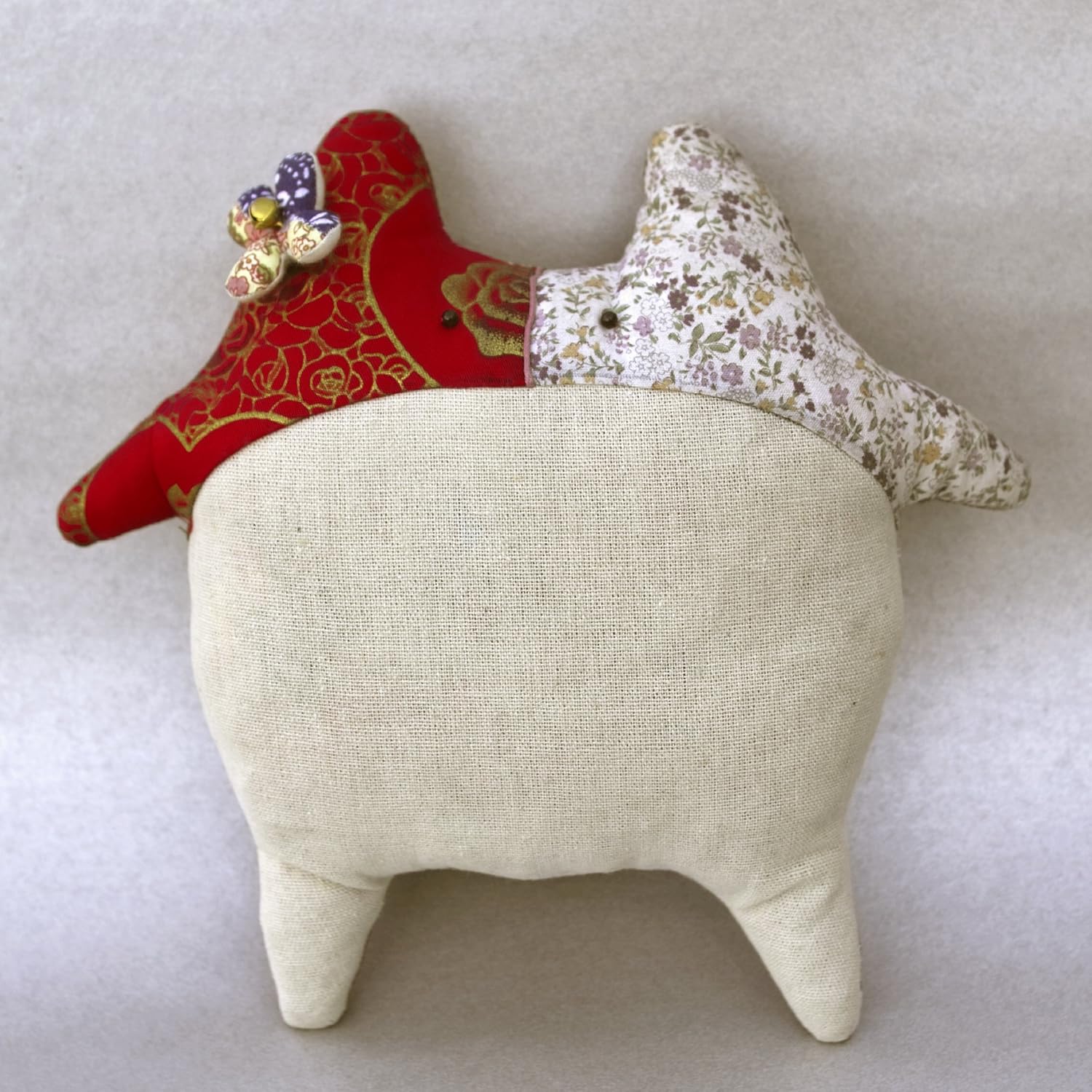 Handmade 10 Inch Stuffed Crab - Traditional Chinese Fabric Art