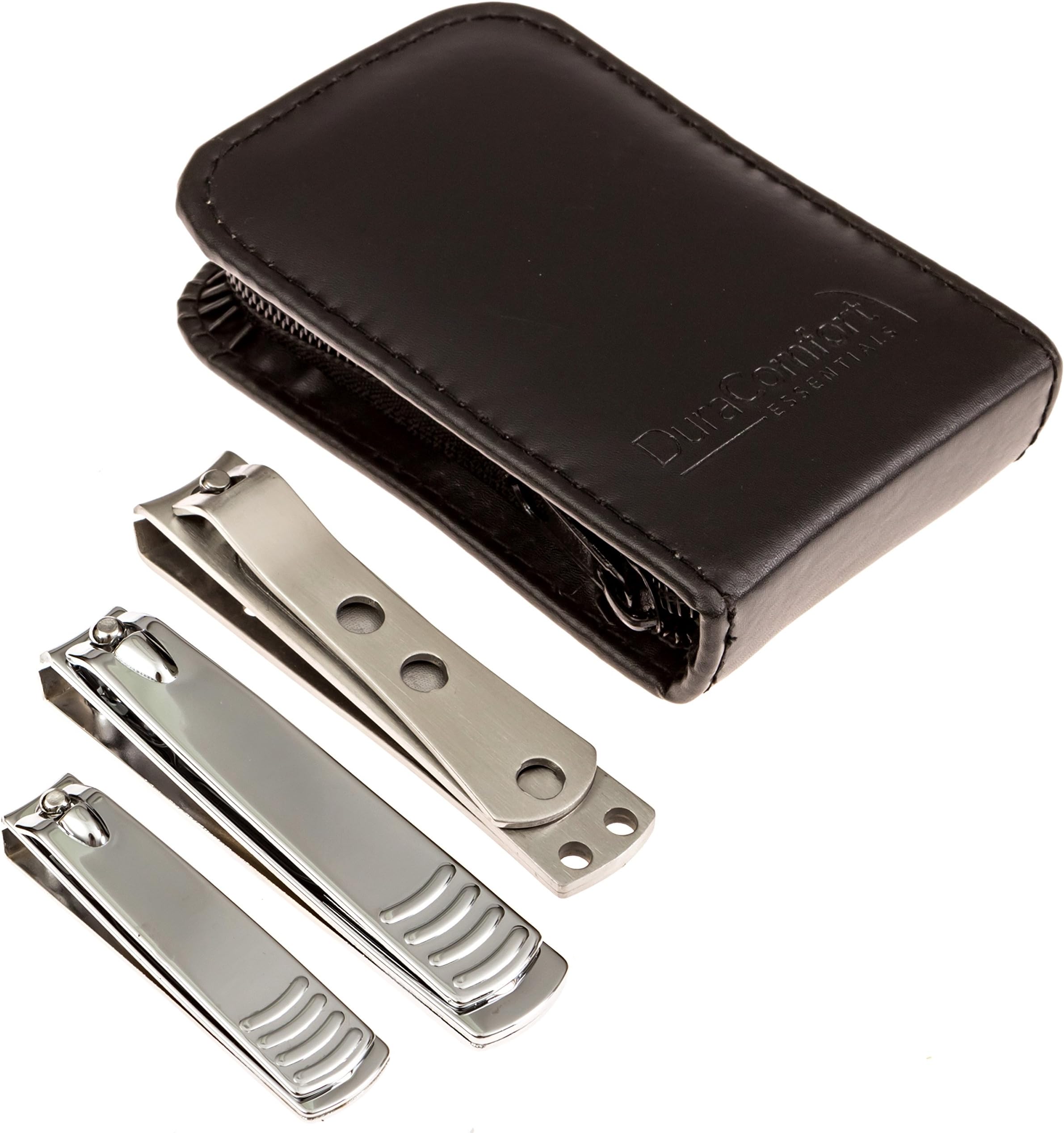 Premium Nail Clipper Set - Fingernail and Toenail - Free Bonus Pouch Included