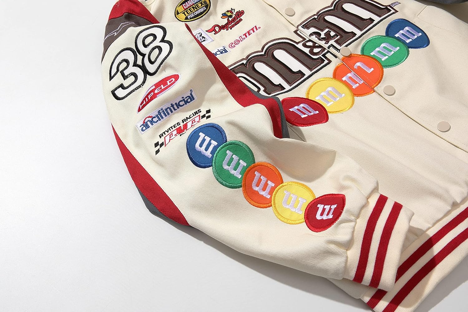 KAYIN Mens Embroidery Jacket Patchwork Baseball Jackets Varsity Retro Casual Sweatshirt Unisex Sport Streetwear Coats Tops