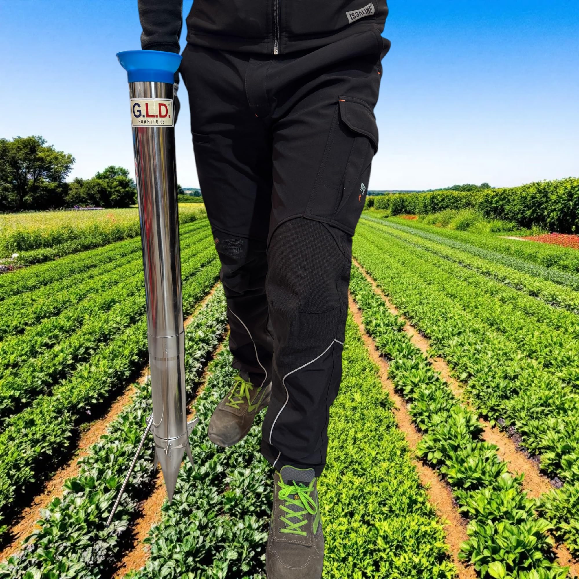 G.L.D. Forniture Trapiantatore veloce 3 bocche per piantare piantine bulbi semi piante giardino orto originale piantatore tre bocche seminatrice piantaortaggi