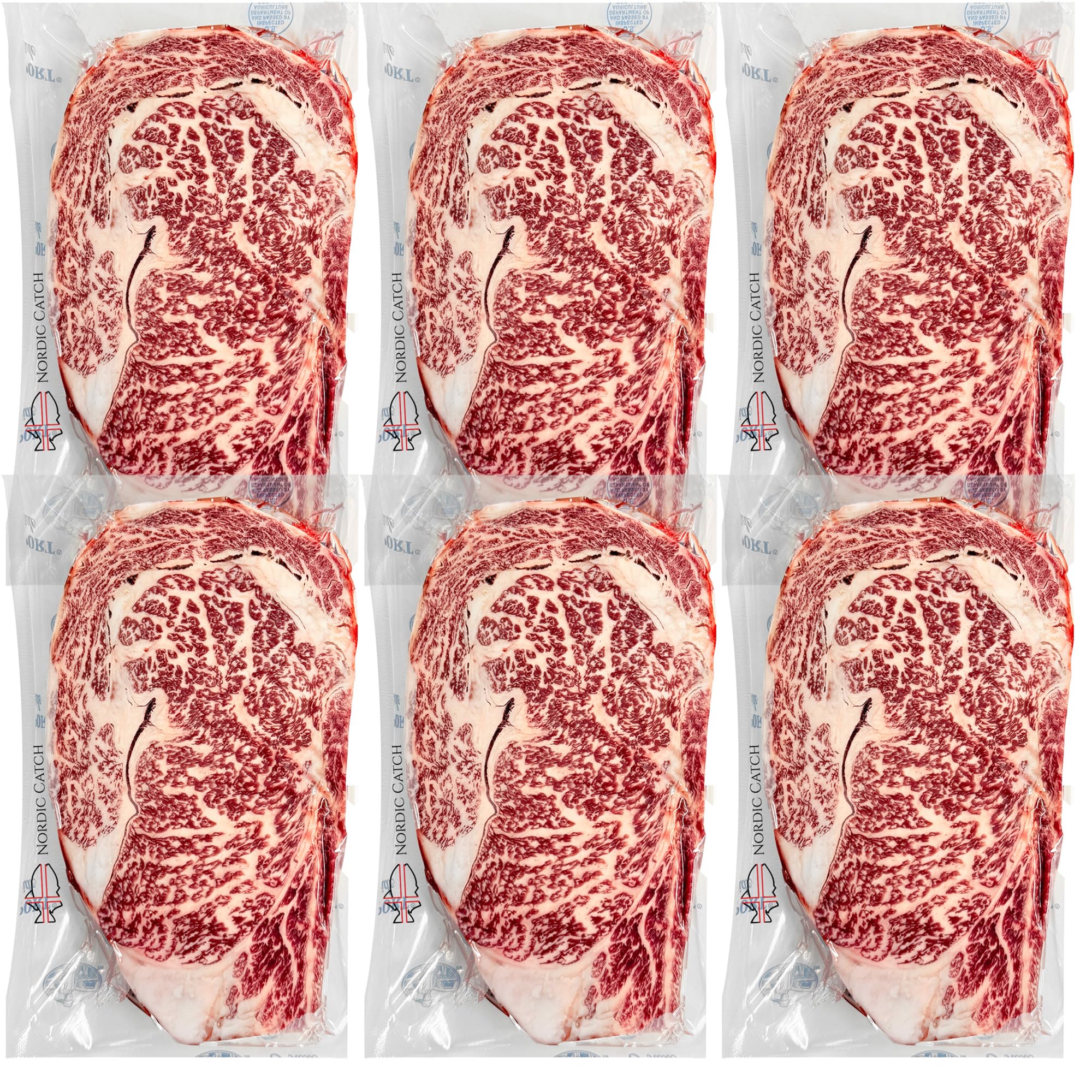 Nordic Catch Grade A5 Japanese Wagyu Steak Without Bone, Always Fresh Thick Cut, Skin-Packed 100% Authentic A5 Wagyu Steak from Kagoshima Reserve - Great Gift