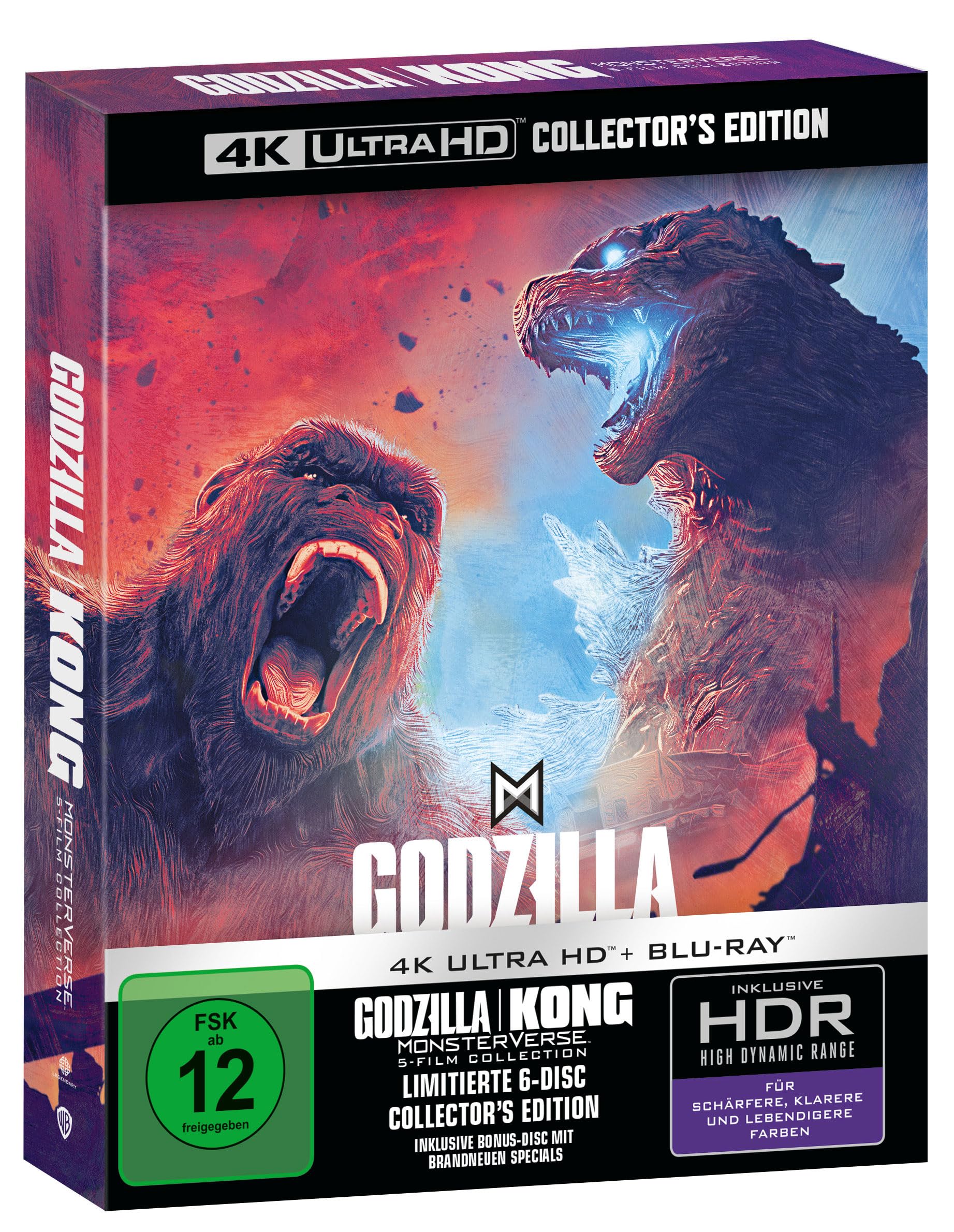 Godzilla Kong MonsterVerse Limited 5-Film Collection (4K UHD) – Bonus Blu-ray