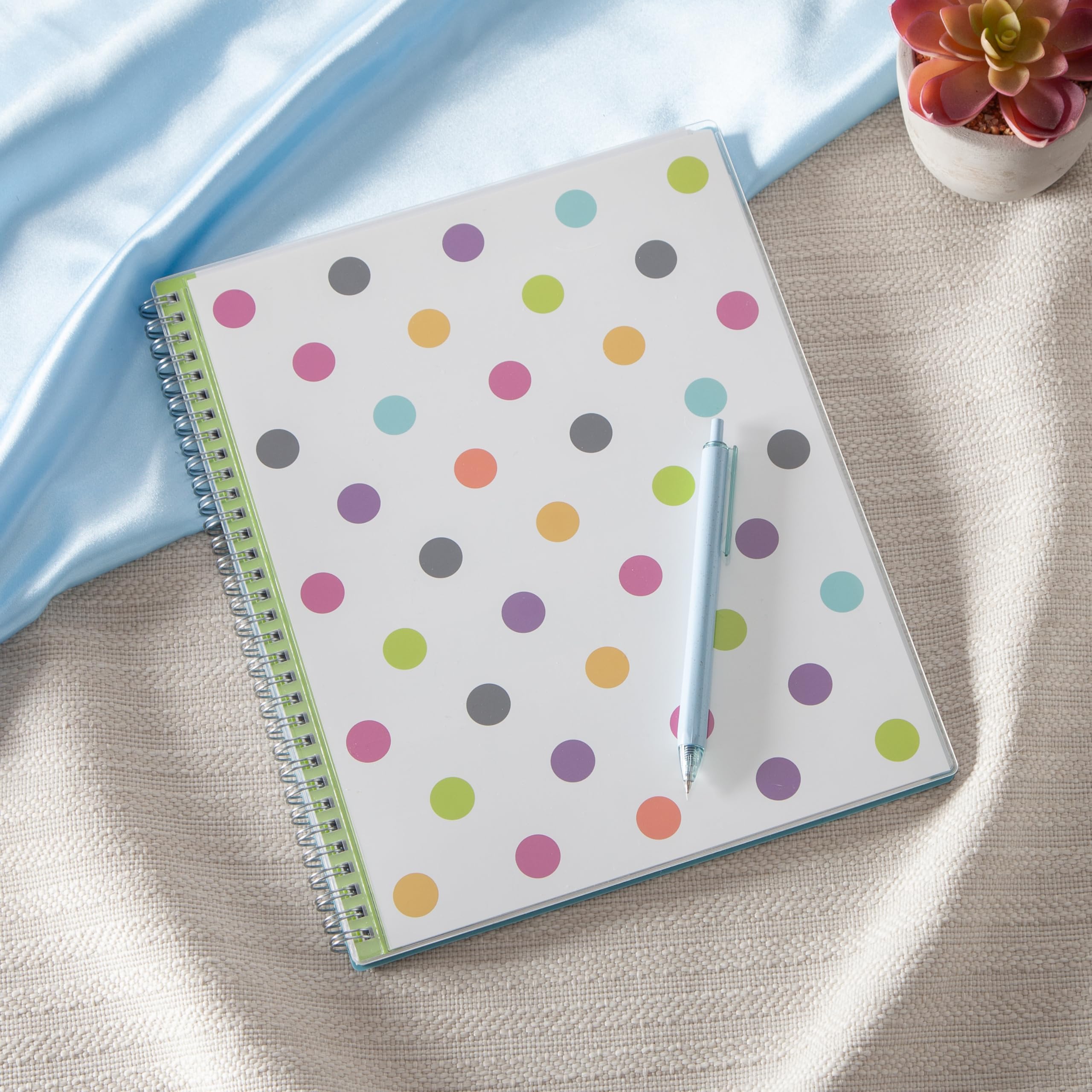 Blue Sky 2025-2026 Weekly and Monthly Academic Year Lesson Planner Kalender, Juli 2025 - Juni 2026, 8.5" x 11", Flexible Abdeckung, Wirebound, Laminated Tabs, Storage Pocket, Dots
