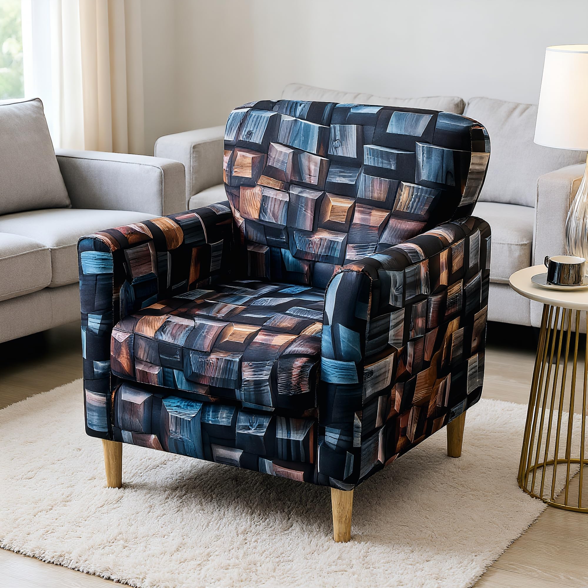 LiveGo Stretch Banquet Armchair Slipcover, Knit Chair Covers with Arms