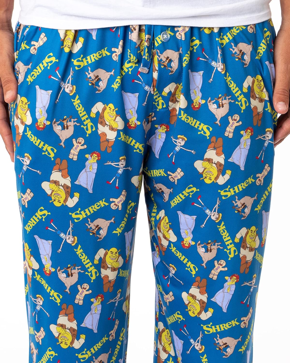 INTIMO DreamWorks Shrek Mens' Characters Donkey Fiona Gingerbread Man Pinocchio Sleep Pajama Pants - Image 3