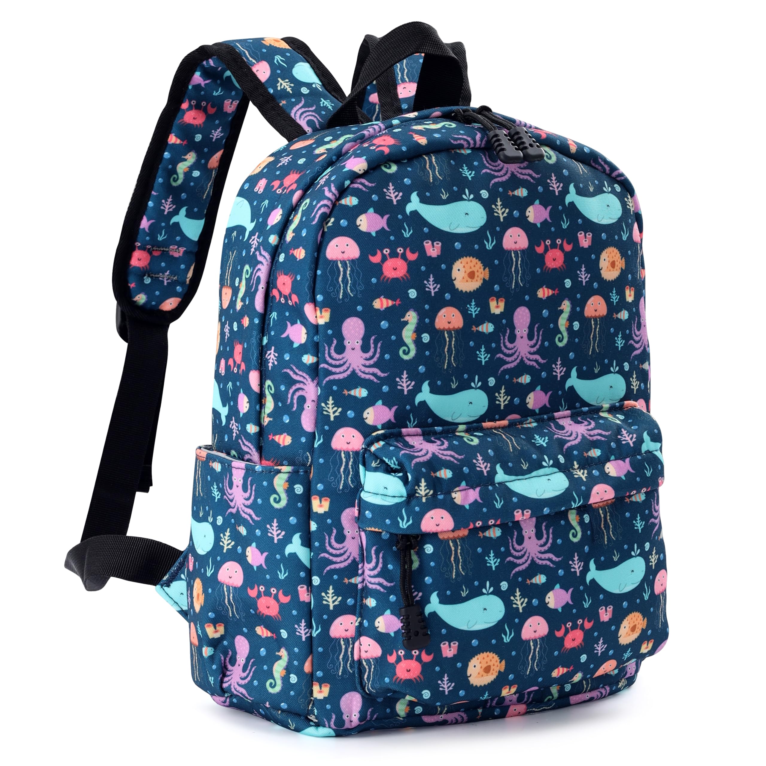 Zicac Men's Purplish Blue Toddler Backpack Boys Girls Kids Backpack School Bags Students Rucksack Child Canvas Backpack Children Casual Bag Kindergarten Daypack Bookbag