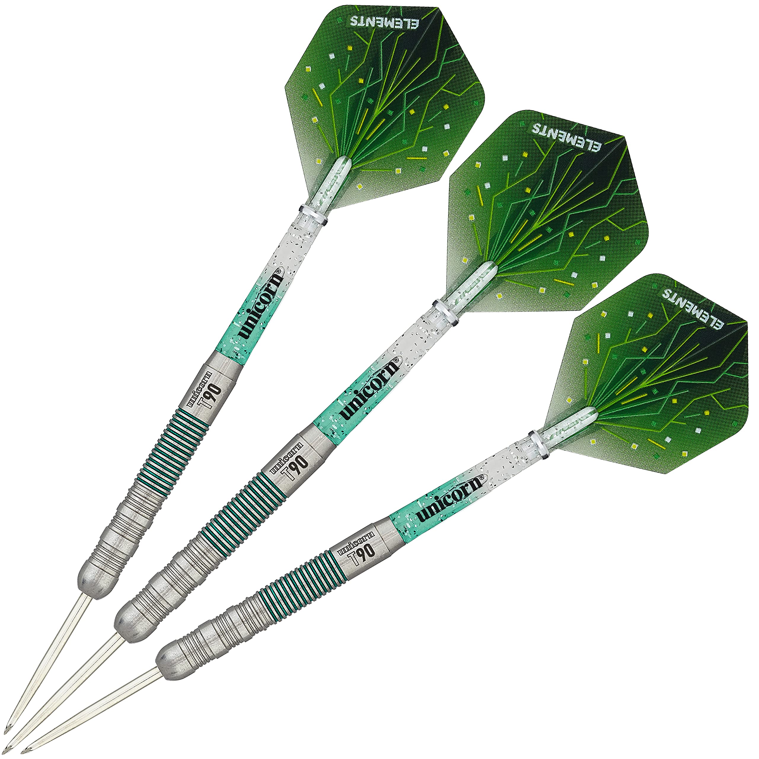 Unicorn Steel Tip Professional Darts Set, Green, 21 g - Image 3