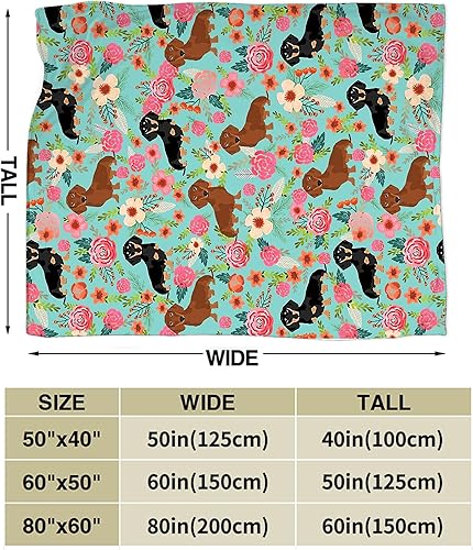 Miniatura 6 de Manta de perro salchicha con bonito diseño de perro salchicha para niñas, niños y adultos, súper suave, cálida y acogedora manta de franela de felpa
