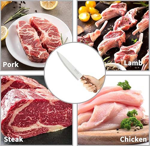 Miniatura 3 de Cuchillo de chef de 8 pulgadas, cuchillo de cocina afilado con funda protectora para cuchillo, cuchillo afilado con mango ergonómico, acero