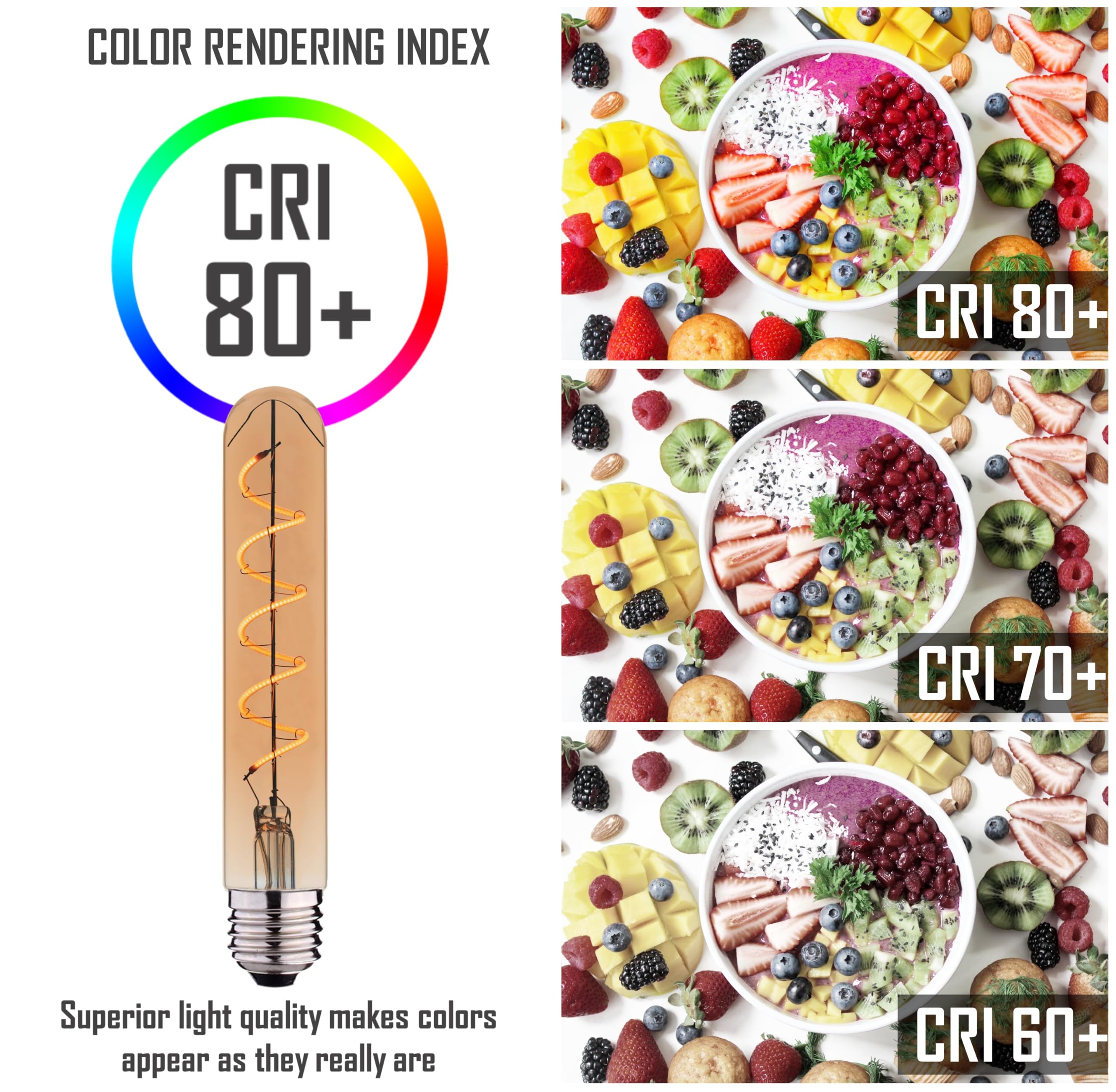 CLAR - LED Vintage Glühbirne E27 5W Amber, Edison Retro Leuchtmittel (Pack 5)