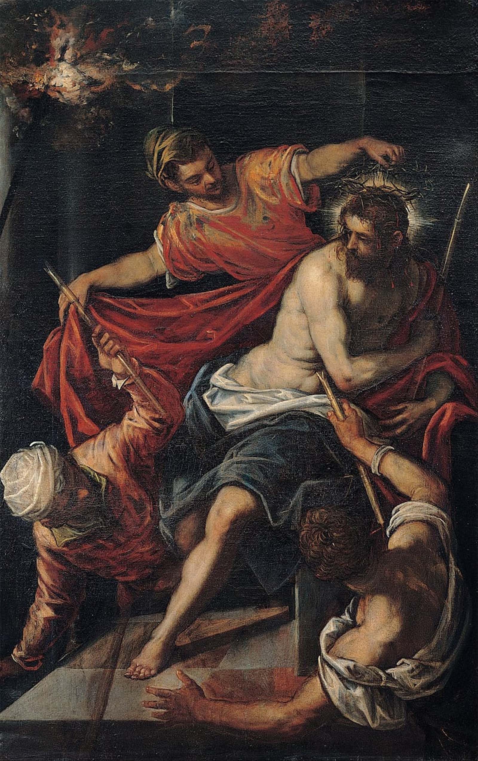 Artxlxxbn No Frame Famous Painting Art Wall Decor Abstract Art Picture The Flagellation By Jacopo Robusti Tintoretto Animal Pictures For Home Decor 60X90cm