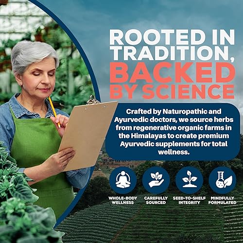 Miniatura 6 de Ayush Herbs Flucomune, mezcla de hierbas ayurvédicas para apoyo inmunológico y sinusal, suplemento natural de amla y albahaca santa, 90 cápsulas