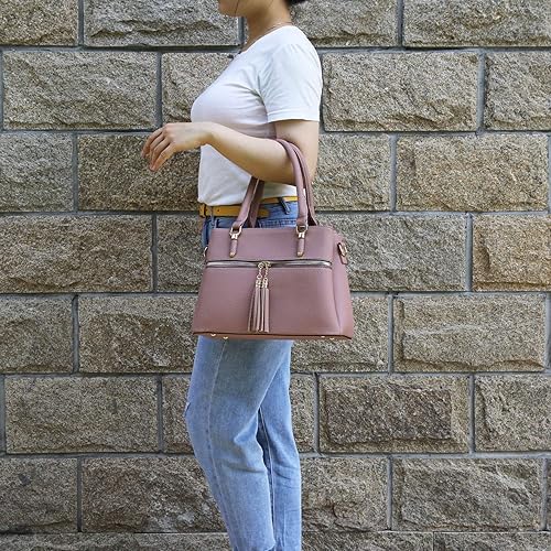 Miniatura 2 de Bolsa de hombro bolsa con cremallera bolsa de mano bolsa cruzada de piel con bolsillos para mujer D-black, D-brown, D-camel, D-coffee, D-grey,