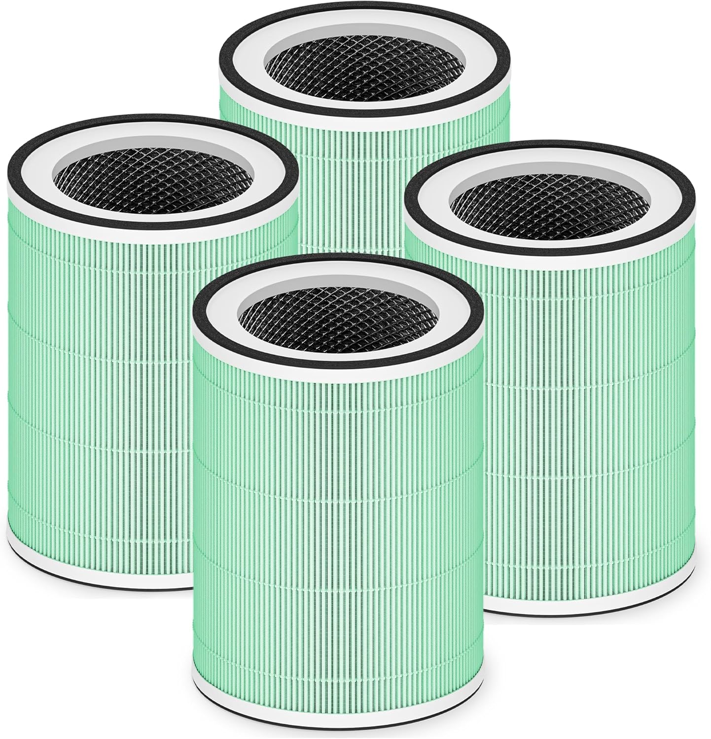 4 Pack Kilo True HEPA Pet Care Filter Replacement Compatible with Afloia Kilo, KILOPLUS, KILOPRO, MIRO, MIRO PRO and MORENTO MR-Kilo, Kalo Air Purifier, 360° 3-Stage Filtration, Green