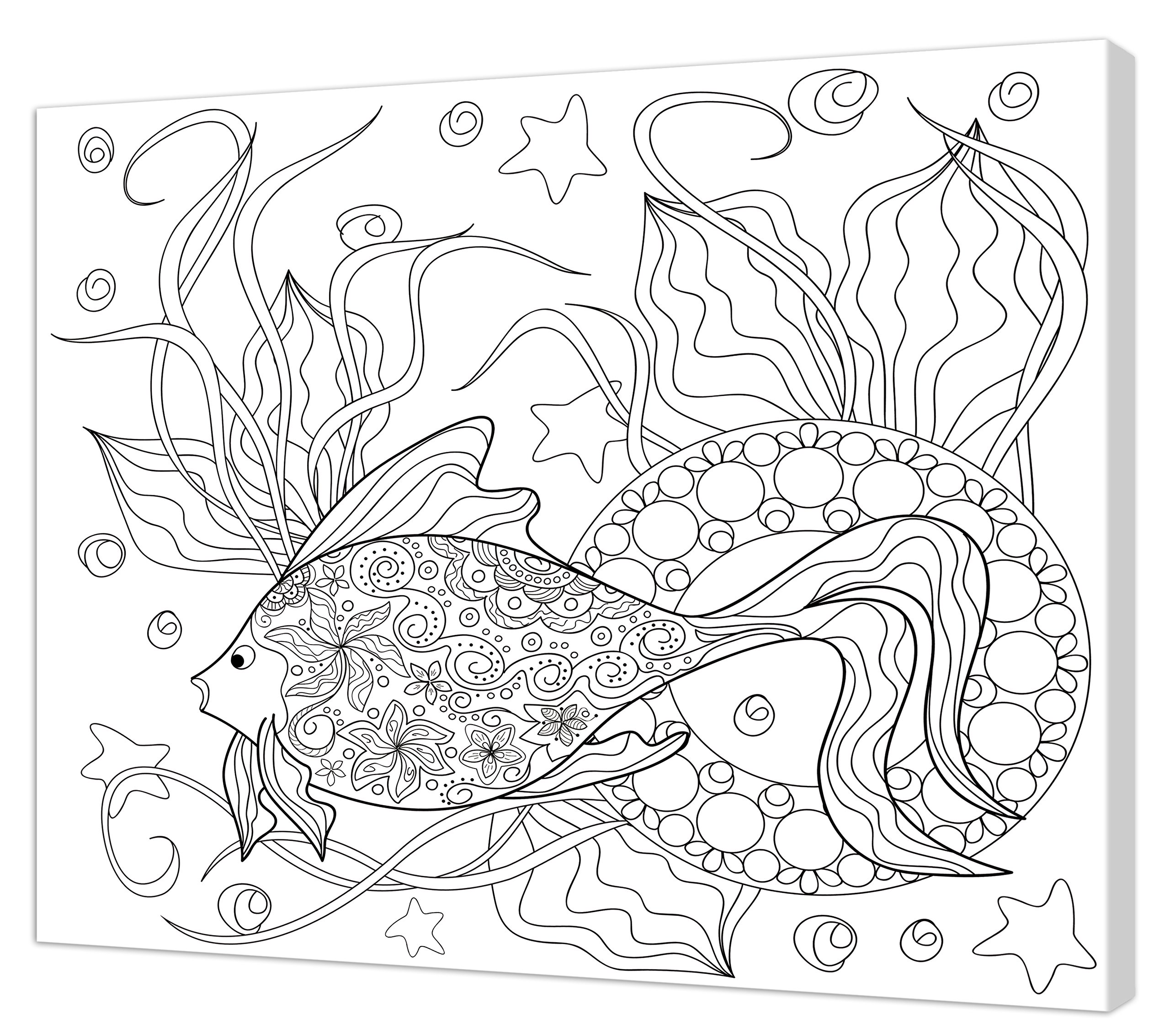 Toile à colorier en coton 50x40cm pour apaiser le stress quotidien