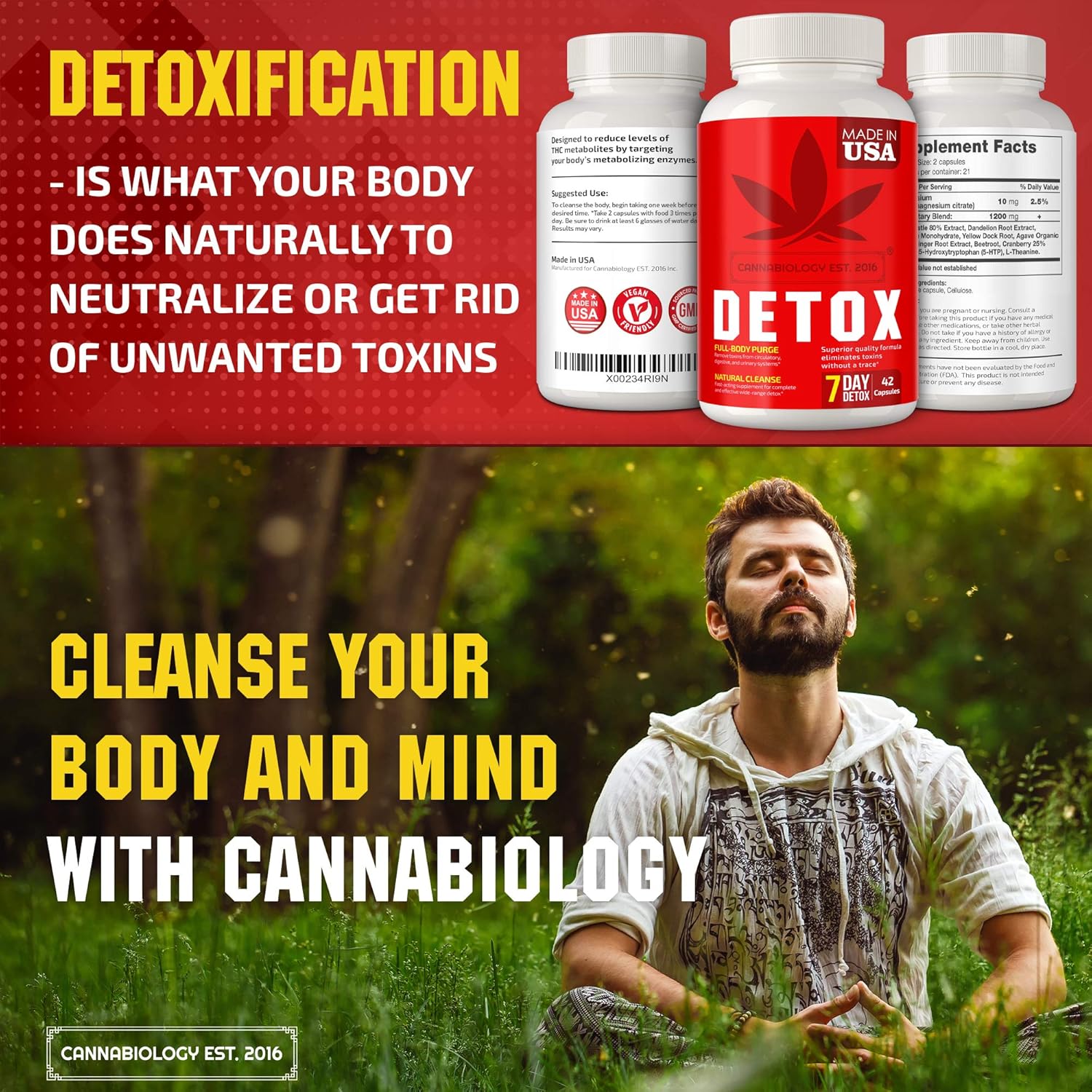 Complete Body Cleanse - Made in United States - Natural, Healthy Cleansing Support for Liver, Urinary Tract, Kidney, Digestive System - 42 Vegan Caps : Health & Household