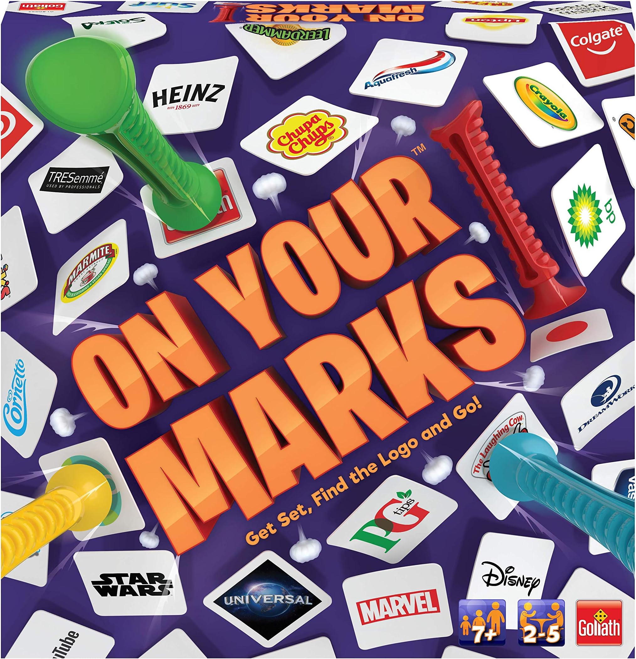 On Your Marks: Get Set, Find the Logo and Go! | Fun Logo Trivia Family Game | For 3+ Players | Ages 7+