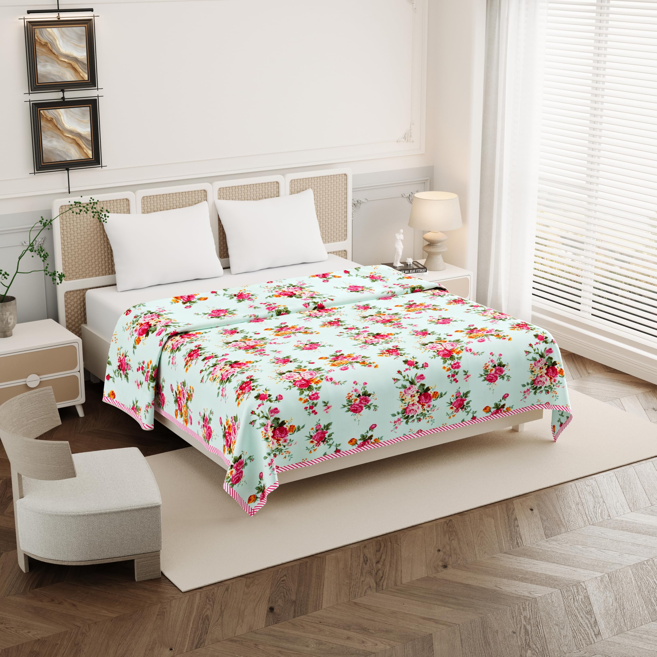 Rose Double Dohar Dull Cotton Floral Garden Green-image-21
