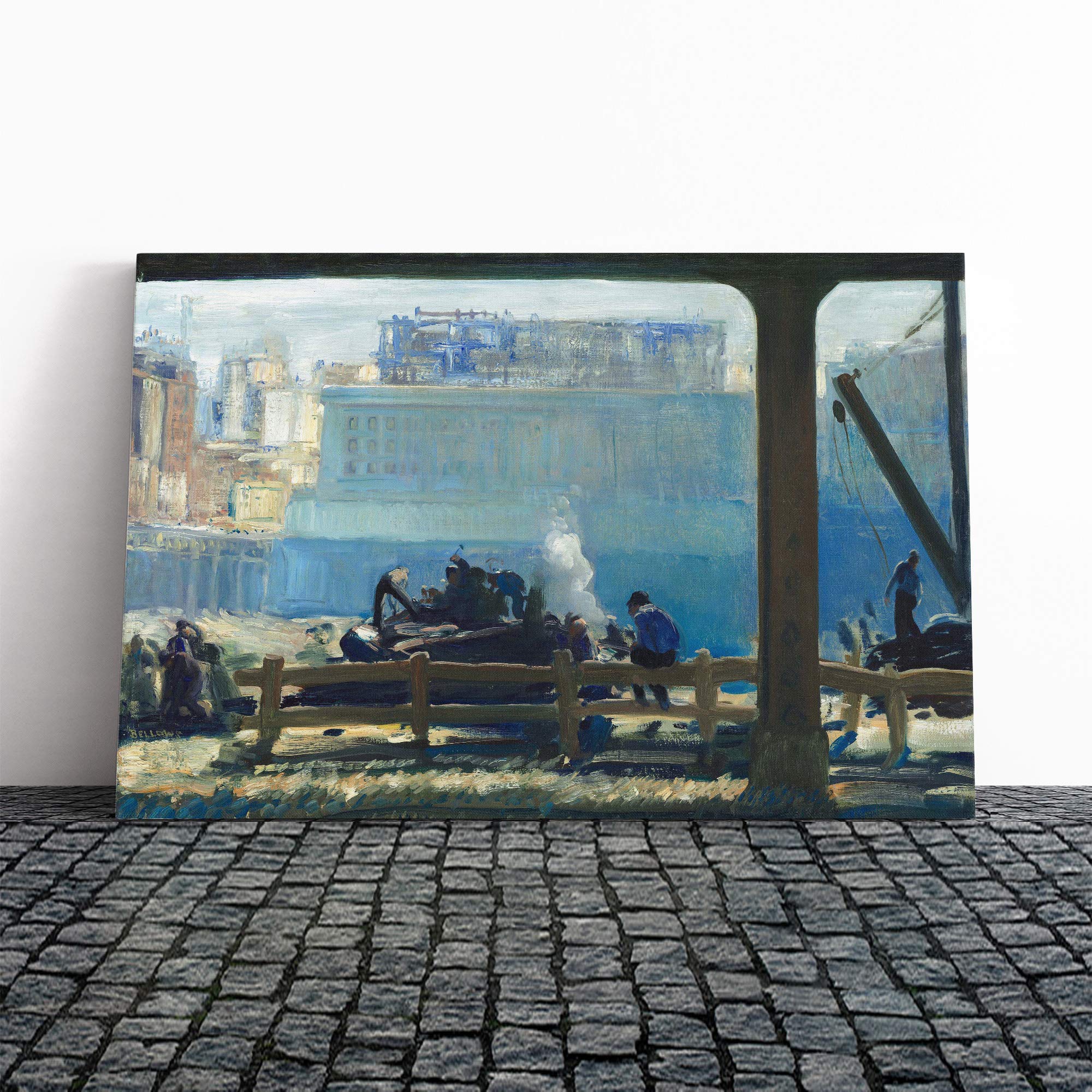 George Bellows Blue Morning Canvas Print | Gallery Wrapped 30mm Frame Wall Art | 20x14 inches | Ready to Hang | Modern Picture | Living Room Bedroom Lounge Office