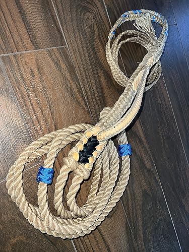 Cuerda de mini toro/novillo de polietileno color marrón – 9 x 7 mano derecha 3/4 pulgadas x 3/4 pulgadas suave – Cuerda de montar EPT Bull Ropes de