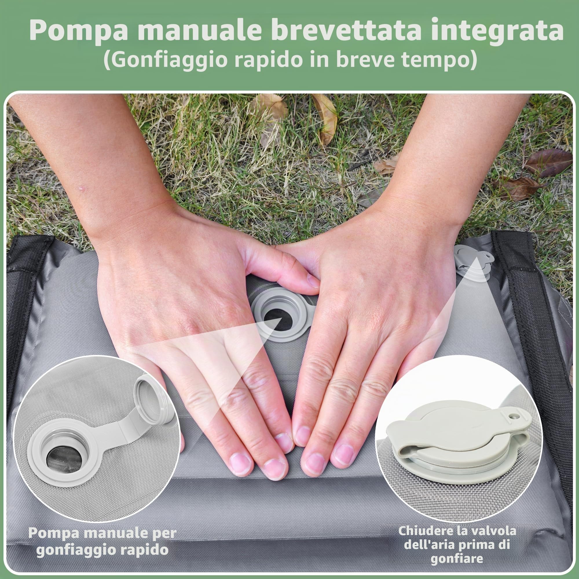EULANT Cuscino da Stadio Gonfiabile con Schienale,Impermeabile Sedia da Campeggio,Portatile Seduta da Stadio,Sedile a Pavimento per Spiaggia Kayak Escursionismo Eventi Sportivi Concerti