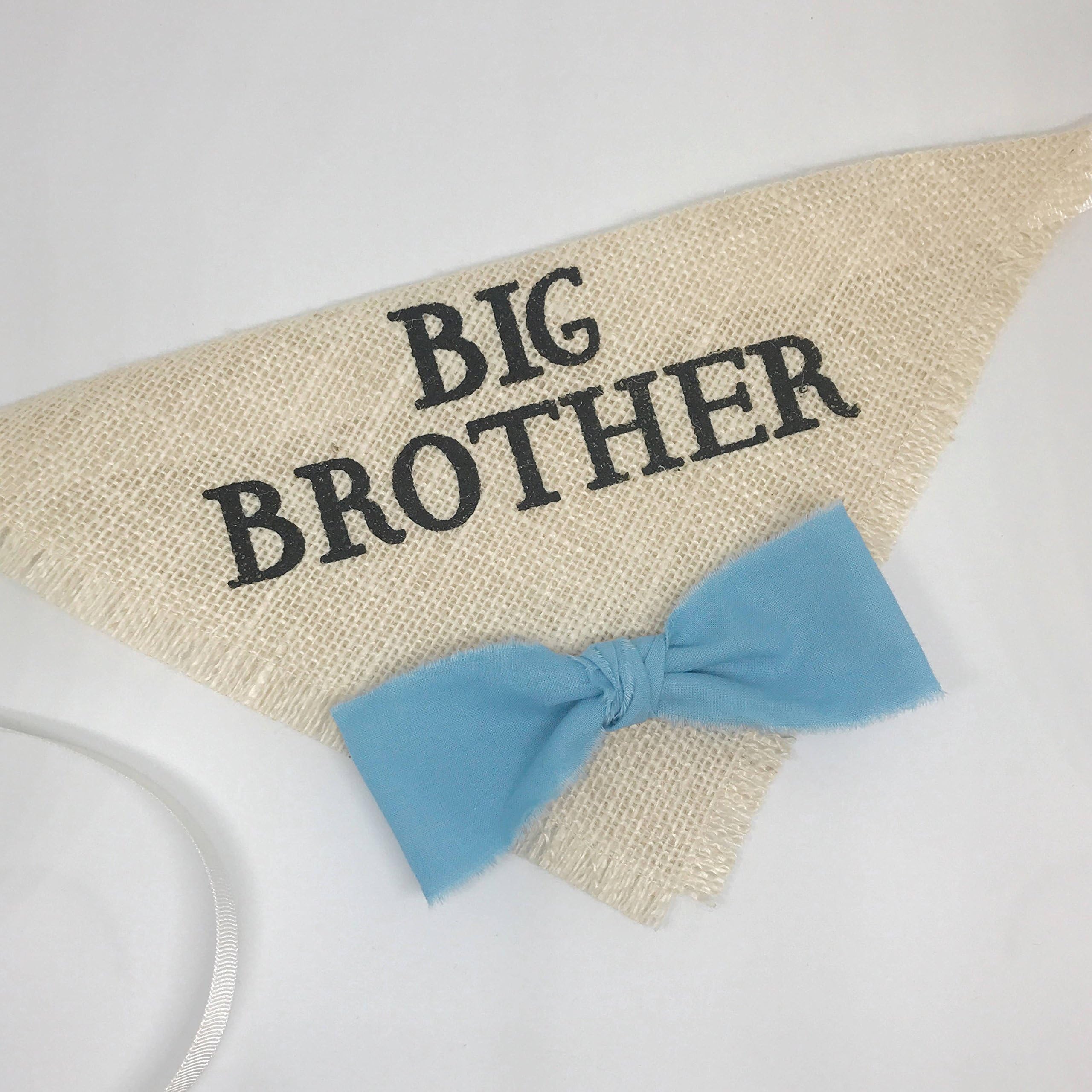 Big Brother Dog Bandana with Blue Bow Tie