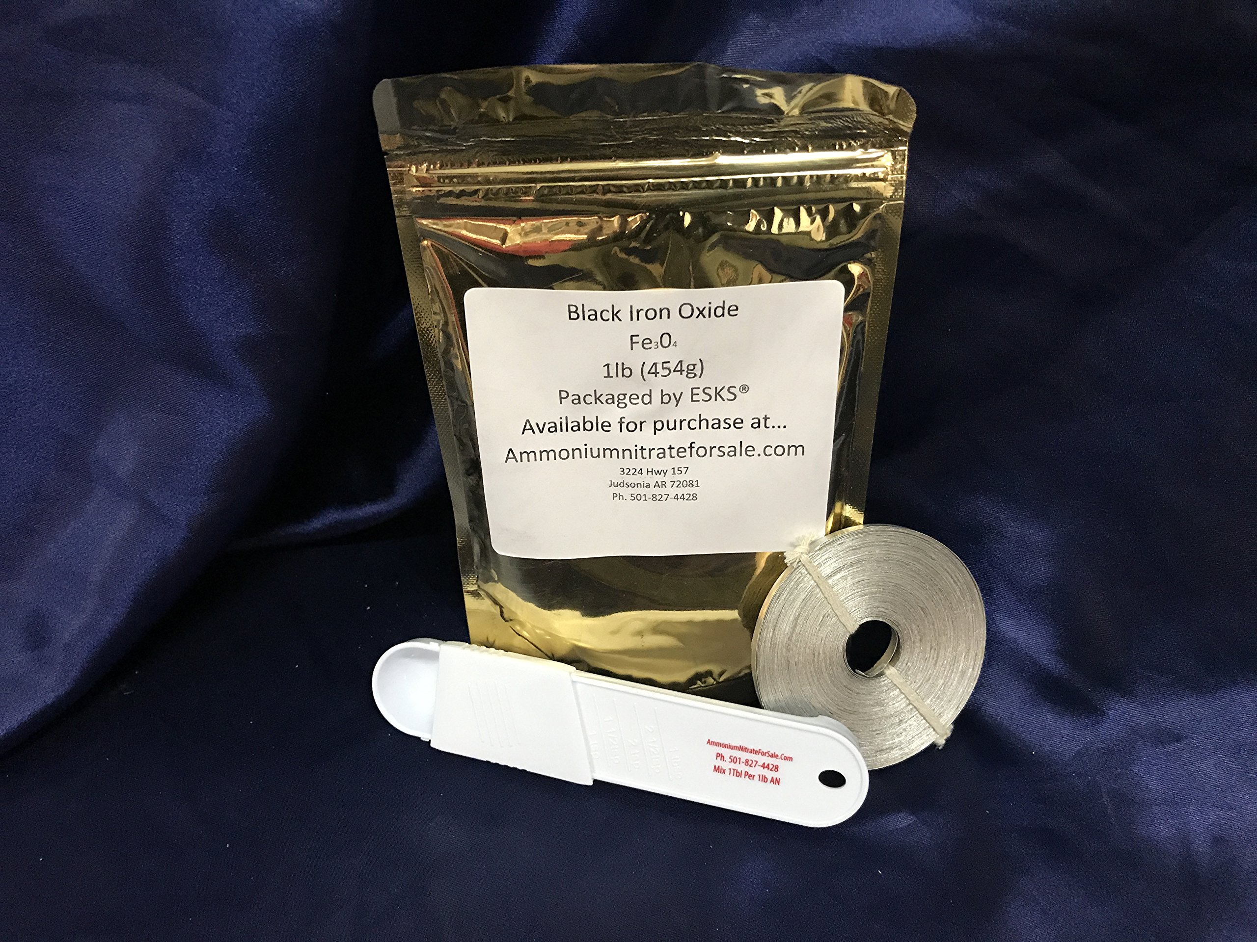 Black Iron Oxide 1lb, 25 Grams Magnesium Ribbon, Adjustable Measuring Spoon