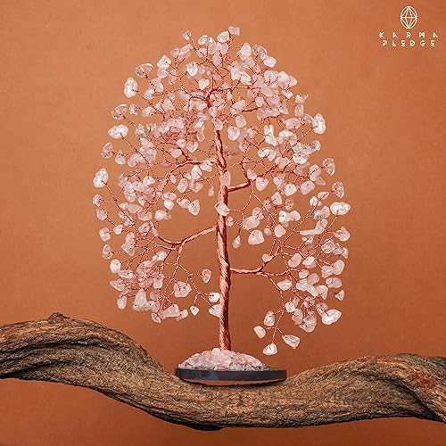 Miniatura 25 de Árbol de la vida de cristal curativo de 7 chakras, árboles bonsái hechos a mano para energía positiva, dinero y buena suerte, árbol para decoración