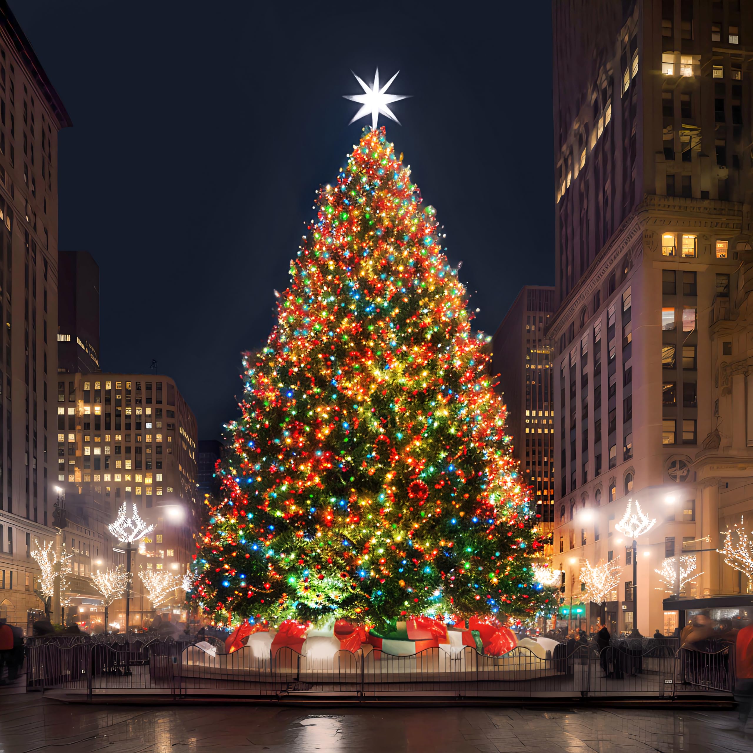 WISD Weihnachtslichter 300ft 1000LED Wasserdicht 8 Modi und Speicher, Bunte Streifenlichter Steckerlicht für Innen Außen Weihnachtsbaum Haus Garten Party Dekor, Mehrfarbig