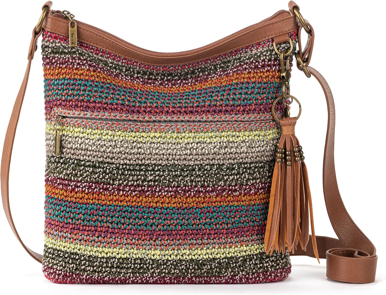 The Sak Lucia Crossbody Bag in Crochet, Convertible Purse with Adjustable Shoulder Strap