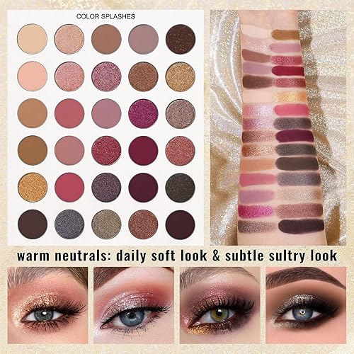 Vista 28 de UCANBE Pretty All Set Paleta de sombra de ojos Set de regalo de vacaciones Pro 86 colores kit de maquillaje mate brillo sombra de ojos resaltadores